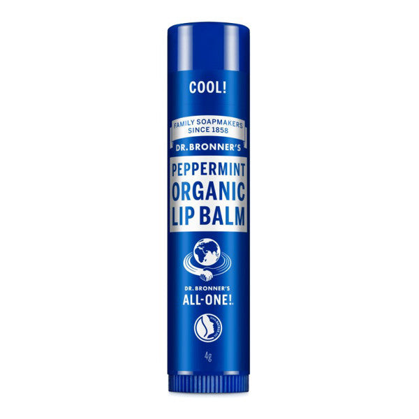 DR. BRONNER'S PEPPERMINT, органический бальзам для губ с эфирным маслом перечной мяты, 4 г