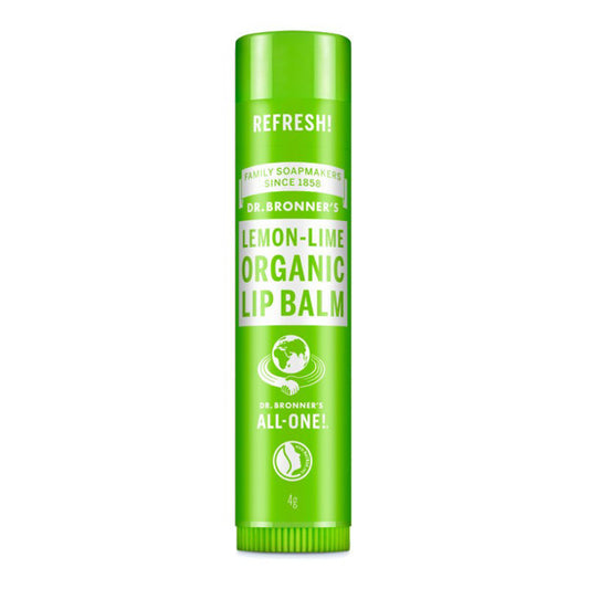 DR. BRONNER'S LEMON-LIME, ekologiškas lūpų balzamas su citrinos ir laimų eteriniais aliejais, 4 g