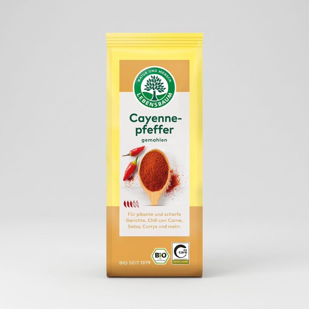LEBENSBAUM – Ekologiški kajeno pipirai (Cayennepfeffer) 50 g