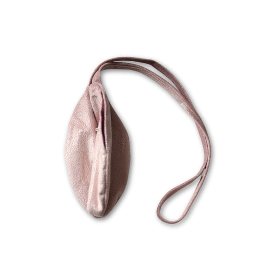 Shiny pink prayer beads bag