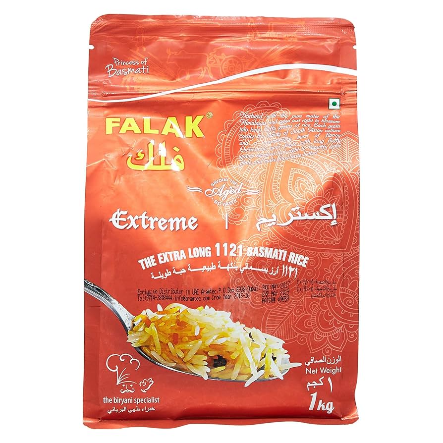 Extra Long Basmati ryžiai Falak 1 kg