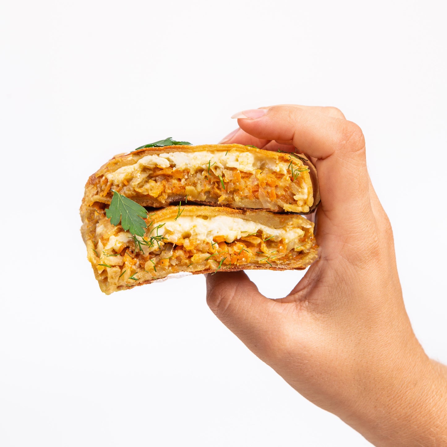 DVARAKOS frozen pancakes with vegetable and cheese filling