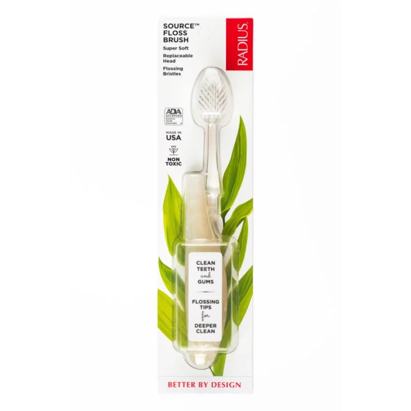 RADIUS Source Super Soft dantų šepetėlis su pakeičiama galvute, 1 vnt