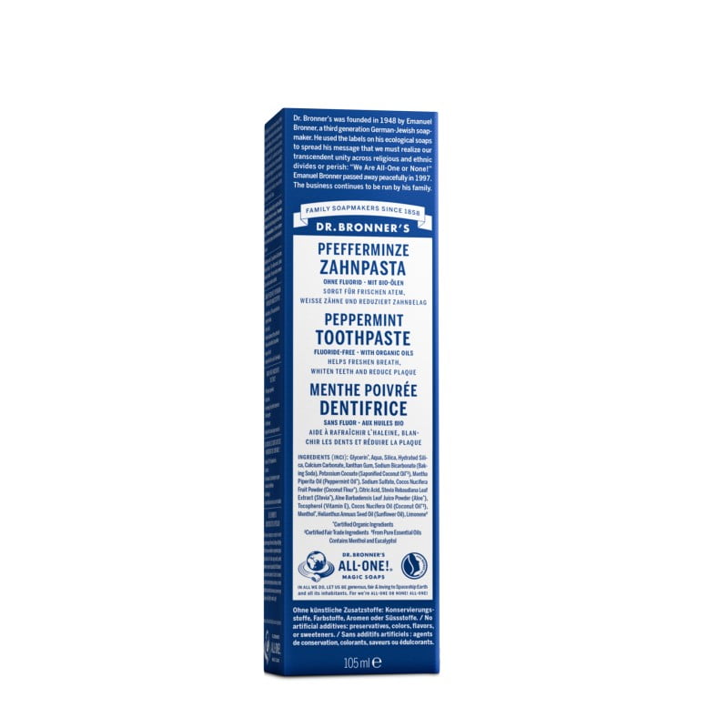 Dr. Bronner’s ekologiška dantų pasta Peppermint, 105ml