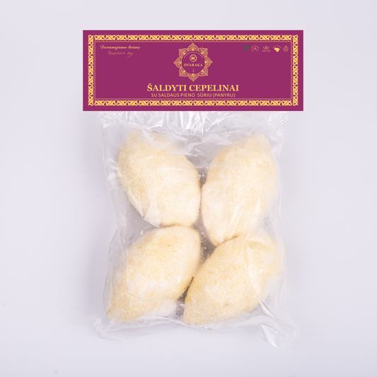 DVARAKA frozen cepelinai with sweet milk curd