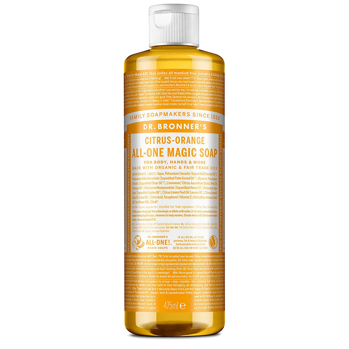 Dr. Bronner’s citrus – orange ekologiškas skystas muilas