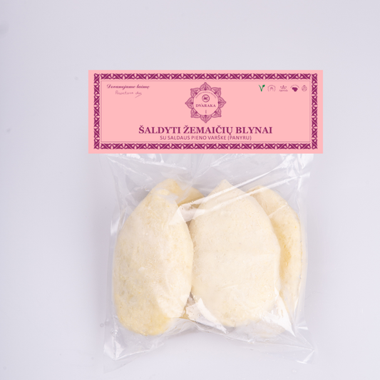 DVARAKOS frozen Samogitian pancakes with lentil and carrot filling