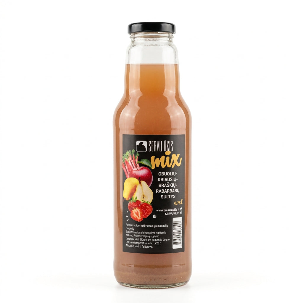 Servų ūkis vaisių miksas 100% sultys 0.75 ml