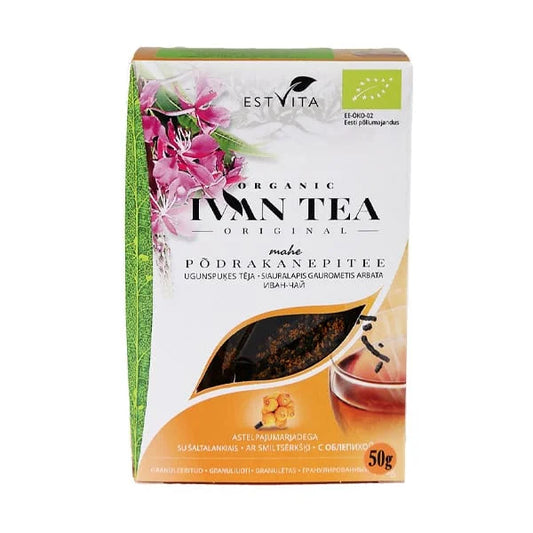 Ekologiška fermentuota Ivan-chai arbata su šaltalankiais (granulėmis), 50g