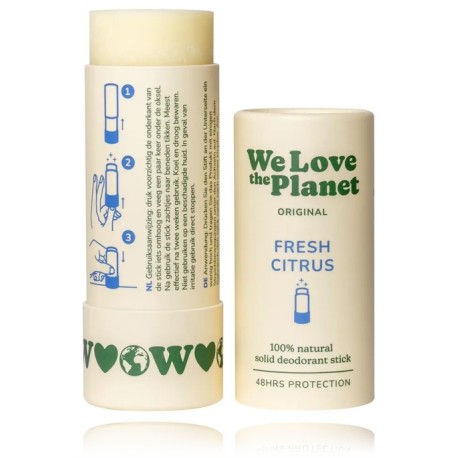 We Love The Planet Original Fresh Citrus pieštukinis dezodorantas 40 g